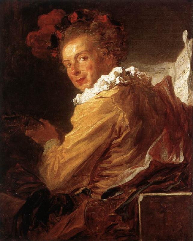 Jean Honore Fragonard Man Playing an Instrument Germany oil painting art